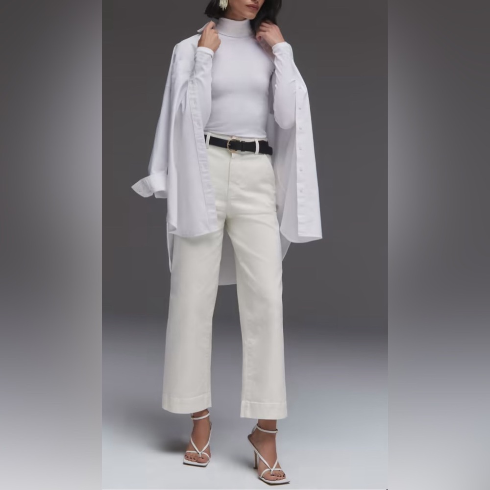 Everlane The Organic Wide-Leg Pant NWT 14 Color Bone